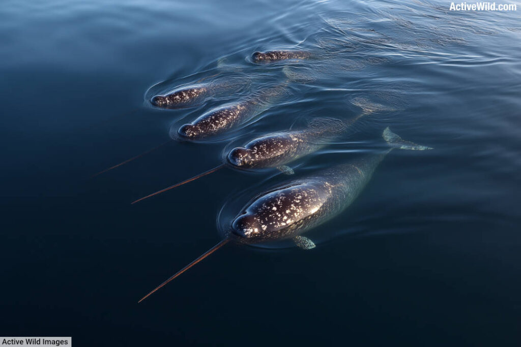Narwhal Pod At Surface